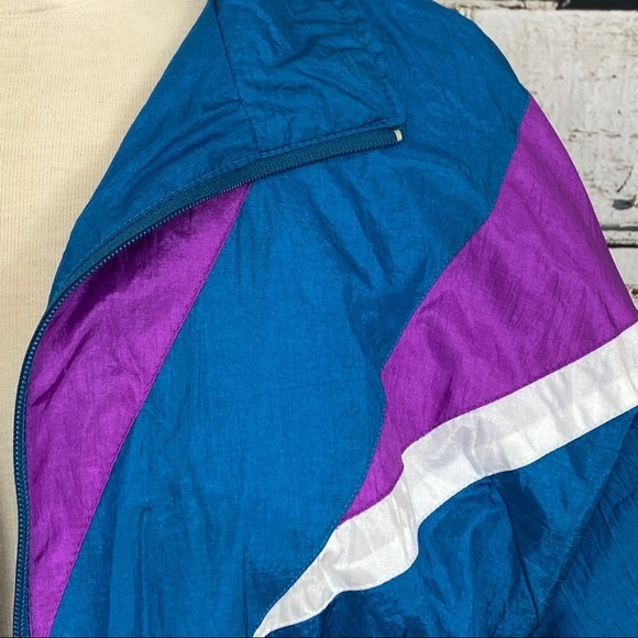 Vintage 80s 90s Track Jacket EUC Petite Medium - Picture 2 of 7